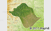 Satellite Map of Arun Qi, physical outside