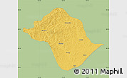 Savanna Style Map of Arun Qi, single color outside