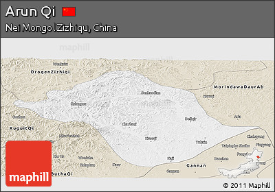 Classic Style Panoramic Map of Arun Qi