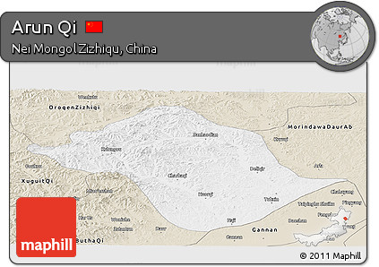 Classic Style Panoramic Map of Arun Qi