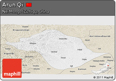 Classic Style Panoramic Map of Arun Qi