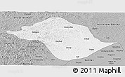 Gray Panoramic Map of Arun Qi