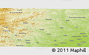 Physical Panoramic Map of Arun Qi