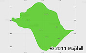 Political Simple Map of Arun Qi, single color outside
