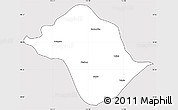 Silver Style Simple Map of Arun Qi, cropped outside