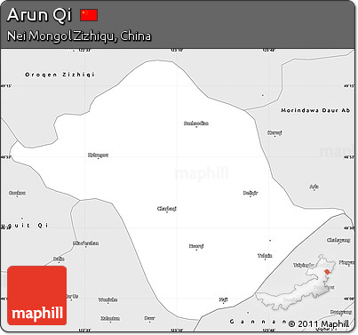 Silver Style Simple Map of Arun Qi