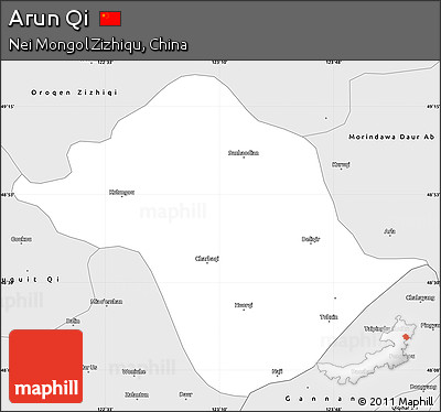 Silver Style Simple Map of Arun Qi