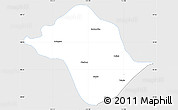 Silver Style Simple Map of Arun Qi, single color outside