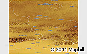 Physical Panoramic Map of Baotou Shiqu