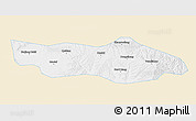 Classic Style 3D Map of Dongsheng, single color outside
