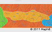 Political 3D Map of Dongsheng