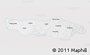 Silver Style 3D Map of Dongsheng, single color outside