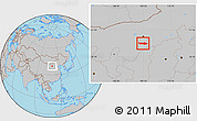 Gray Location Map of Dongsheng