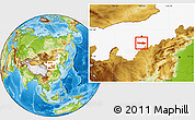 Physical Location Map of Dongsheng, highlighted parent region
