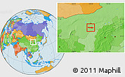 Political Location Map of Dongsheng