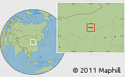 Savanna Style Location Map of Dongsheng