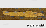 Physical Panoramic Map of Dongsheng, darken