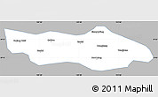 Gray Simple Map of Dongsheng, single color outside