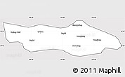 Silver Style Simple Map of Dongsheng, cropped outside