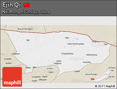 Classic Style 3D Map of Ejin Qi