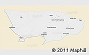 Classic Style 3D Map of Ejin Qi, single color outside