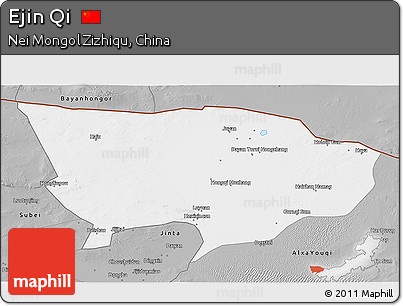 Gray 3D Map of Ejin Qi