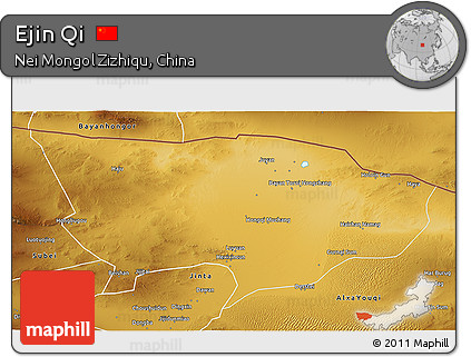 Physical 3D Map of Ejin Qi