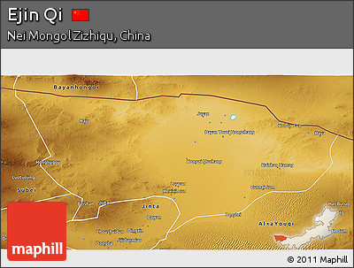 Physical 3D Map of Ejin Qi