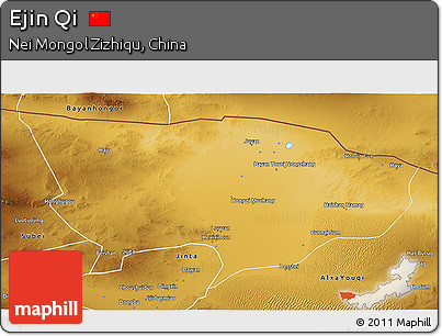 Physical 3D Map of Ejin Qi