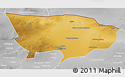 Physical 3D Map of Ejin Qi, lighten, desaturated
