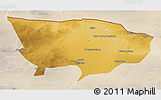 Physical 3D Map of Ejin Qi, lighten