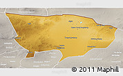 Physical 3D Map of Ejin Qi, lighten, semi-desaturated