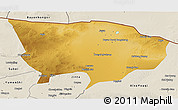 Physical 3D Map of Ejin Qi, shaded relief outside