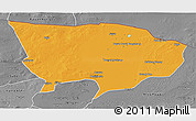 Political 3D Map of Ejin Qi, desaturated