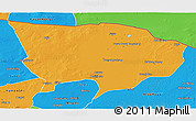 Political 3D Map of Ejin Qi