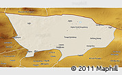 Shaded Relief 3D Map of Ejin Qi, physical outside