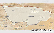 Shaded Relief 3D Map of Ejin Qi, satellite outside