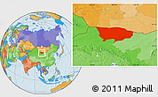 Political Location Map of Ejin Qi