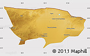Physical Map of Ejin Qi, cropped outside
