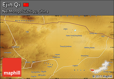 Physical Map of Ejin Qi