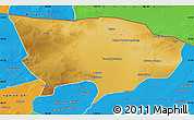 Physical Map of Ejin Qi, political outside