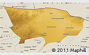 Physical Map of Ejin Qi, shaded relief outside