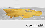 Physical Panoramic Map of Ejin Qi, lighten, desaturated