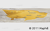 Physical Panoramic Map of Ejin Qi, lighten, semi-desaturated