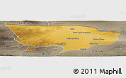 Physical Panoramic Map of Ejin Qi, semi-desaturated