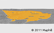 Political Panoramic Map of Ejin Qi, desaturated