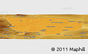 Political Panoramic Map of Ejin Qi, physical outside