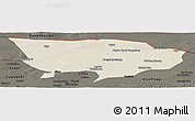 Shaded Relief Panoramic Map of Ejin Qi, darken