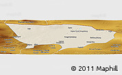 Shaded Relief Panoramic Map of Ejin Qi, physical outside