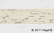 Shaded Relief Panoramic Map of Ejin Qi